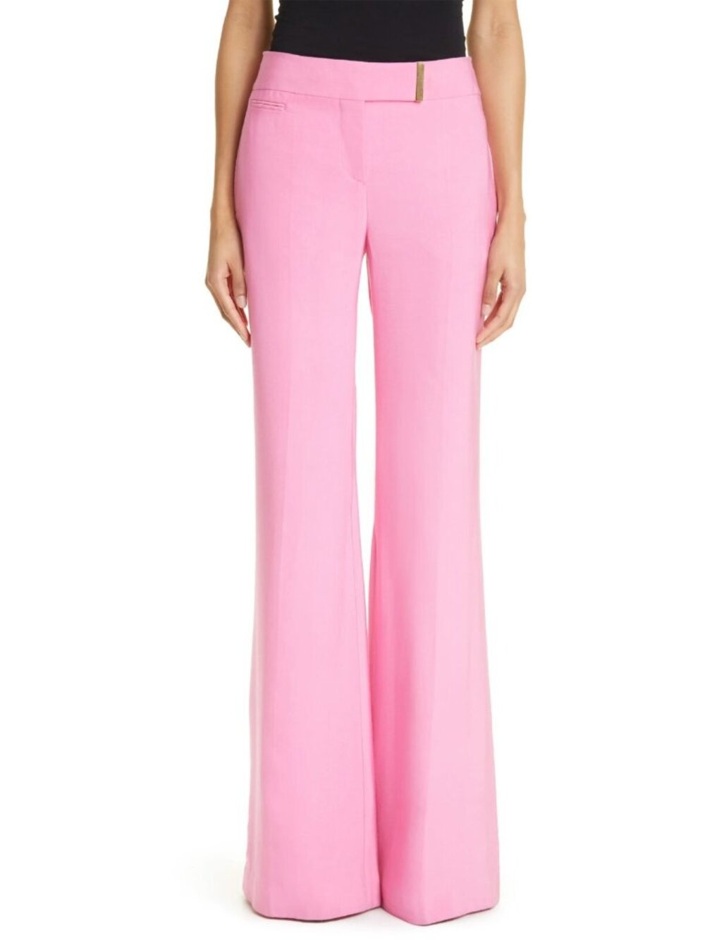 Tom Ford Women's Fluid Twill Wide Leg Pants Rose Bloom Size 38 / US 4 - Italy